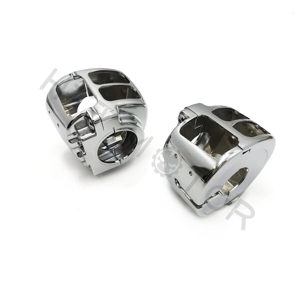 Chrome Switch Housing Cover Kit for Harley VRSC (2002–2017), XL (1996–2013), XR (2008–2012)