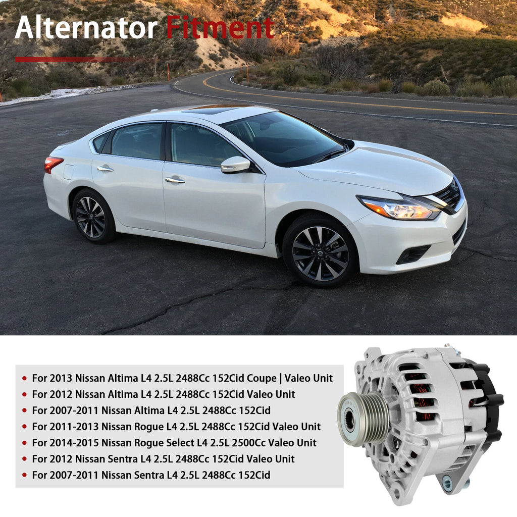 Alternator for Nissan Altima 2.5L (2007-2009)