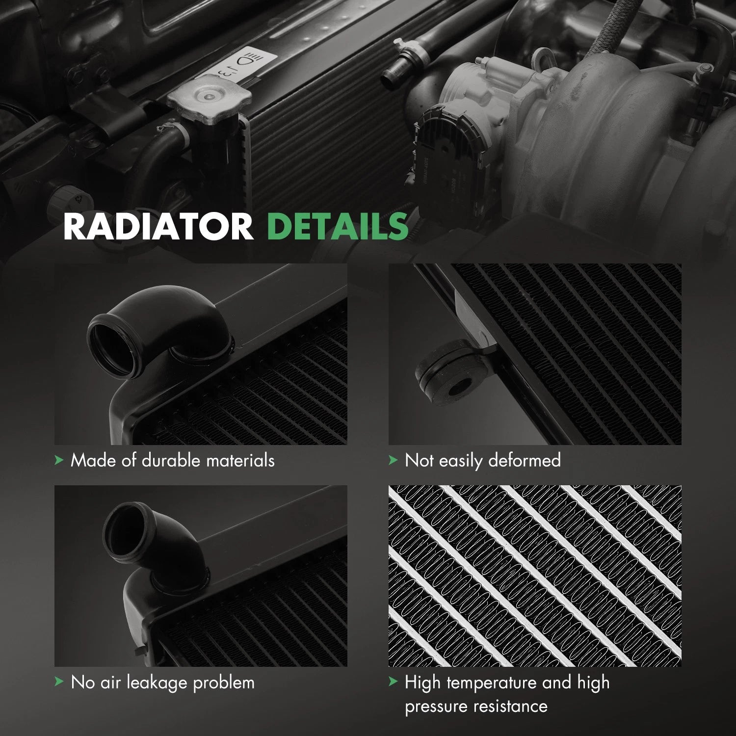 Motorcycle Radiator for Kawasaki Ninja 1000, Versys 1000 (2011–2019)