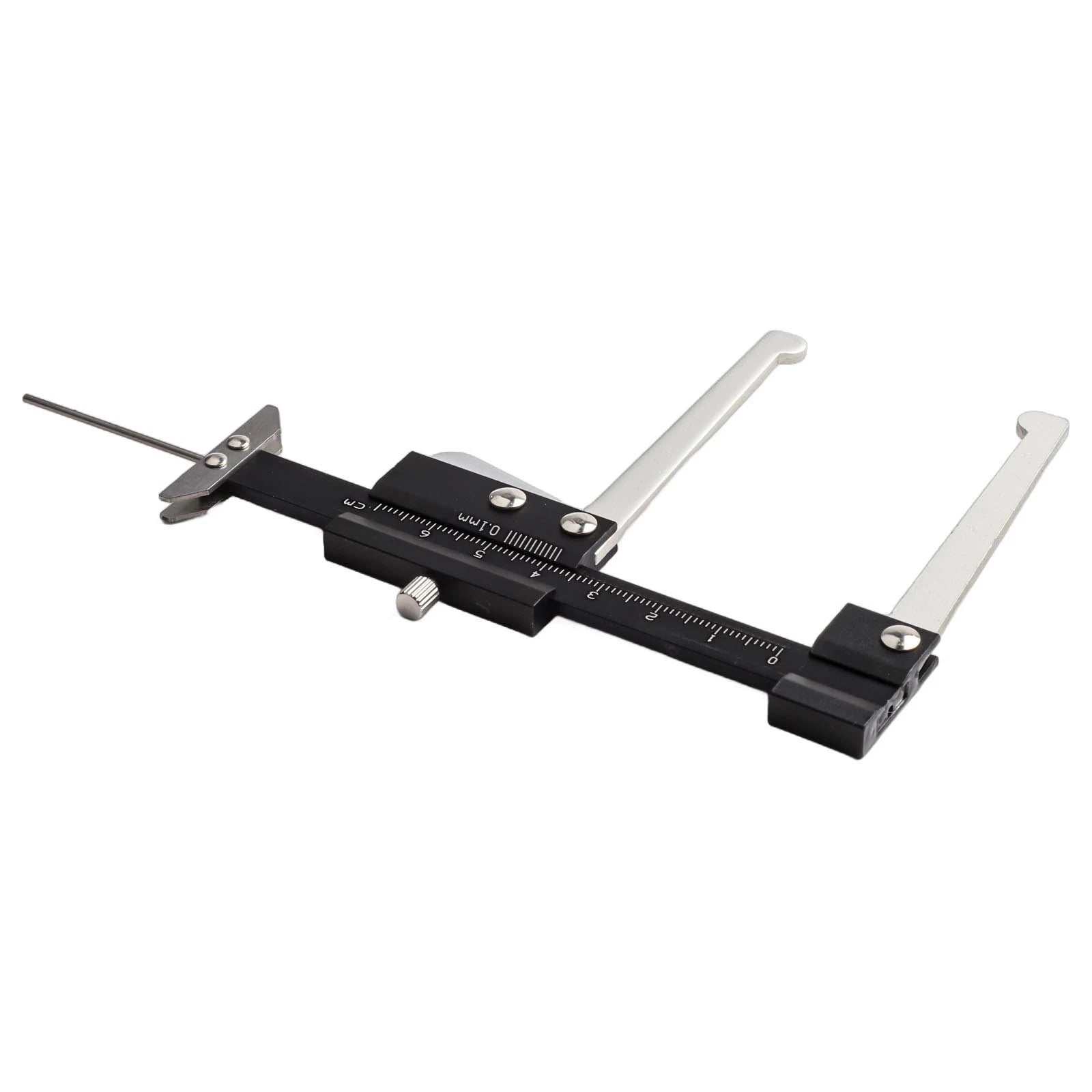 Tire Measuring Tool for Alloy Wheels (Black/Silver)