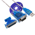 USB 2.0 to RS232 COM Port 9 Pin Serial DB25 DB9 Adapter Cable Converter