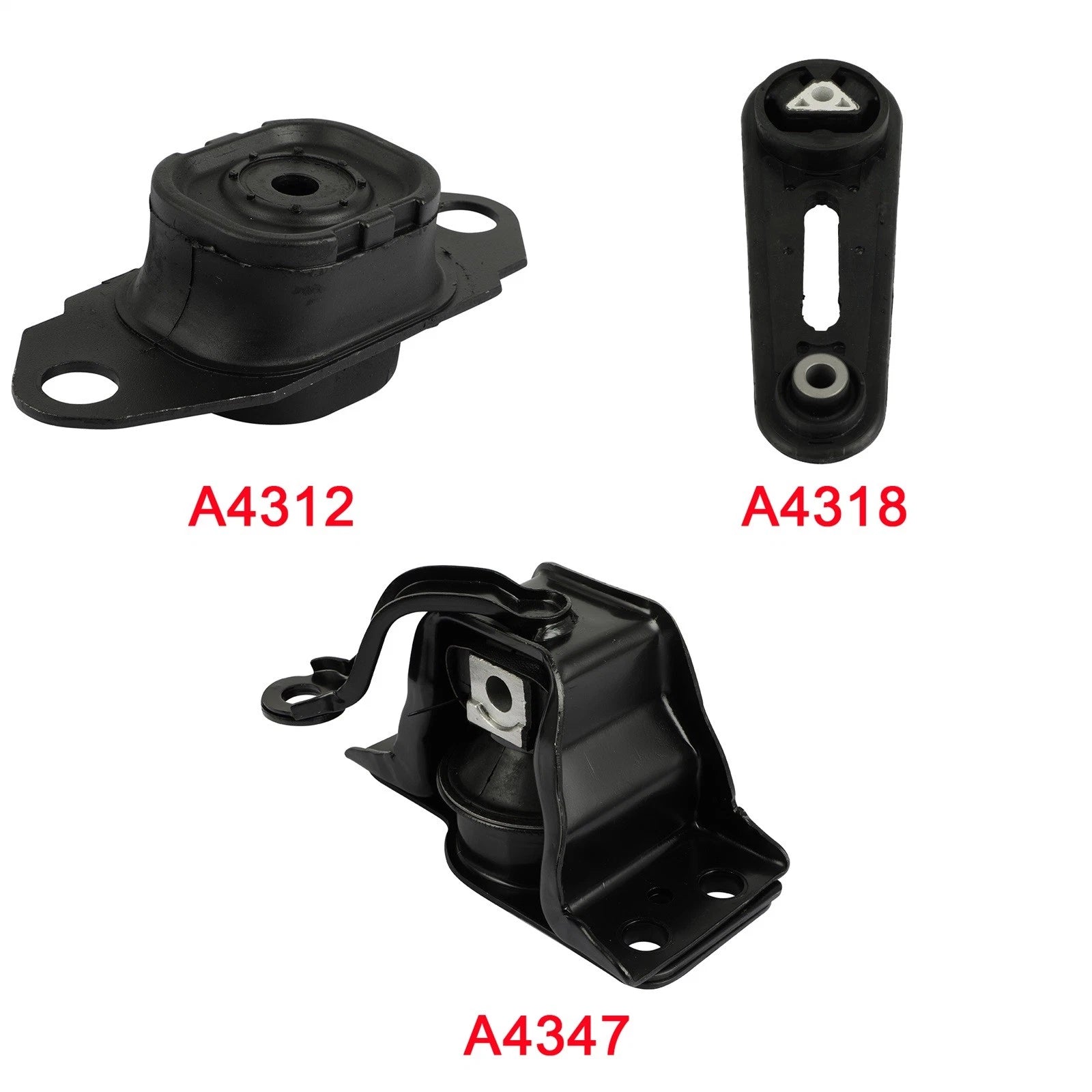 3Pcs Engine Motor Trans Mount Set for Nissan Versa L4 (2009–2011) 1.6L