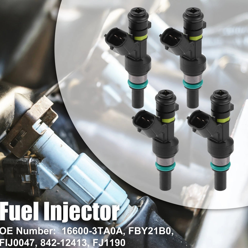 Set of 4 Fuel Injectors 16600-3TA0A FBY21B0 for Nissan Altima 2.5L (2013–2014)