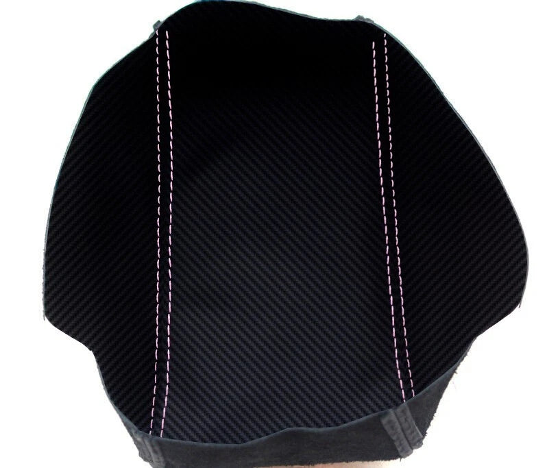 Console Armrest Cover for Lexus IS300 (2001–2005) Carbon Fiber Pink Stitch