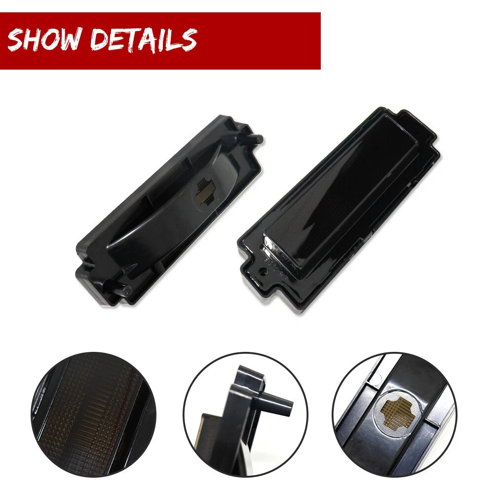 Smoked Black Front Rear Side Marker Lamp Housings for Chevy Monte Carlo SS