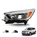 Halogen Headlight for Ford Escape (2017–2019) Chrome Left Side w/Bulb