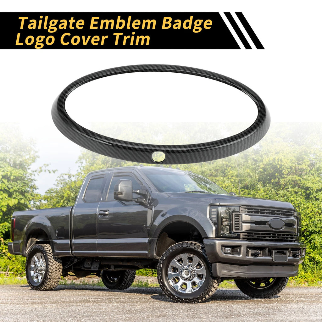 Carbon Fiber Tailgate Emblem Badge Cover for Ford Ranger (2023–2024)