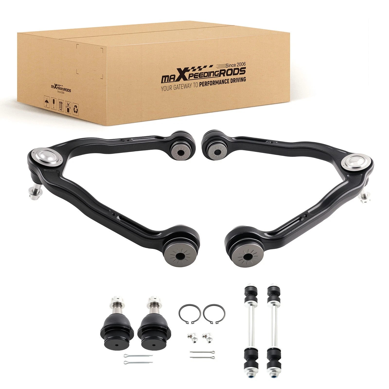 Set of 6 Front Upper Control Arms Ball Joints for Silverado 1500 GMC 1500 (1999–2006)
