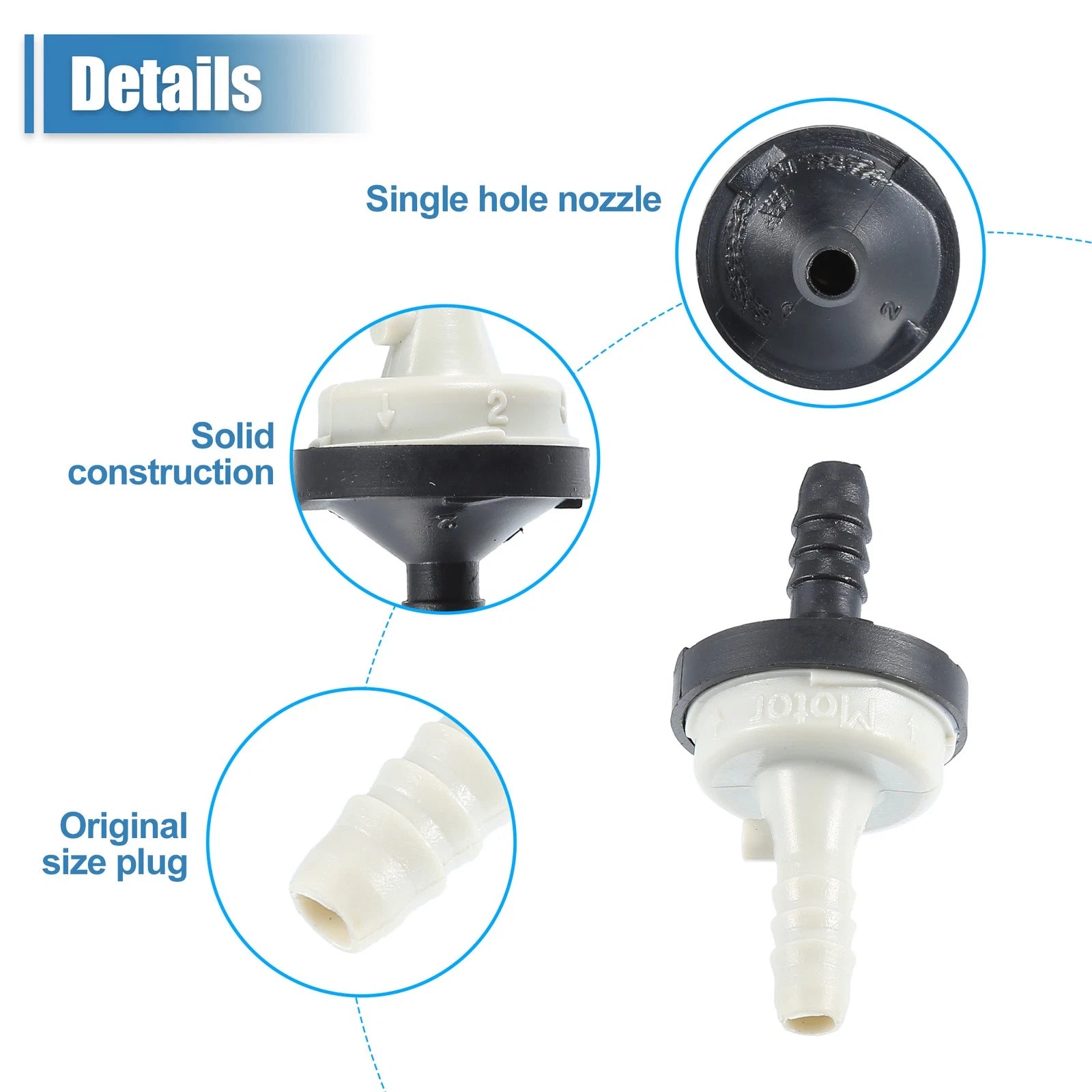 2pcs Windshield Wiper Washer Nozzle Spray Jet for Audi S6 (2007–2011) No. 058905291K