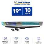 Set of 10 Michelin Optimum+ Ceramic Beam Wiper Blades 19" for