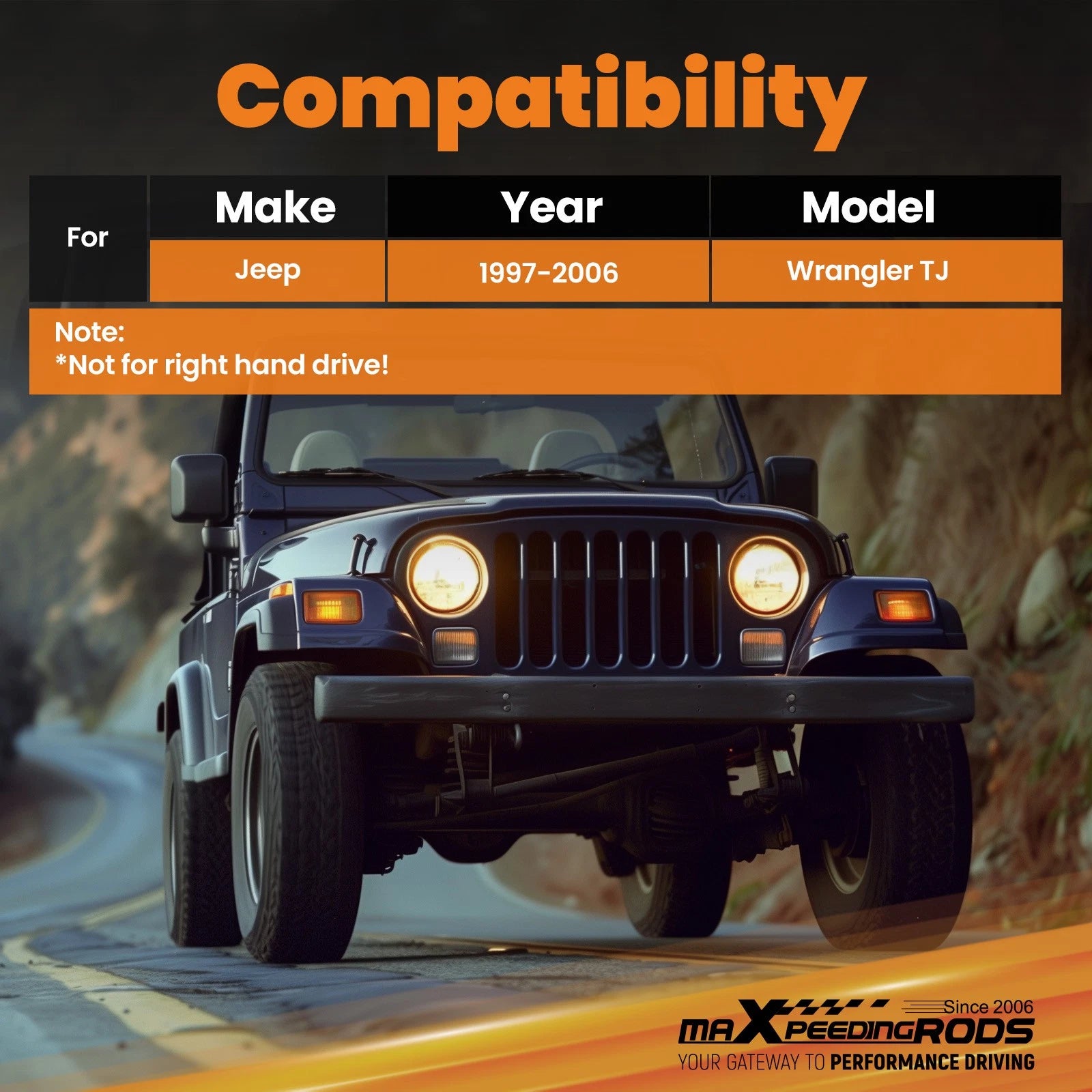Adjustable Rear Track Bar for Jeep Wrangler TJ (1997–2006)