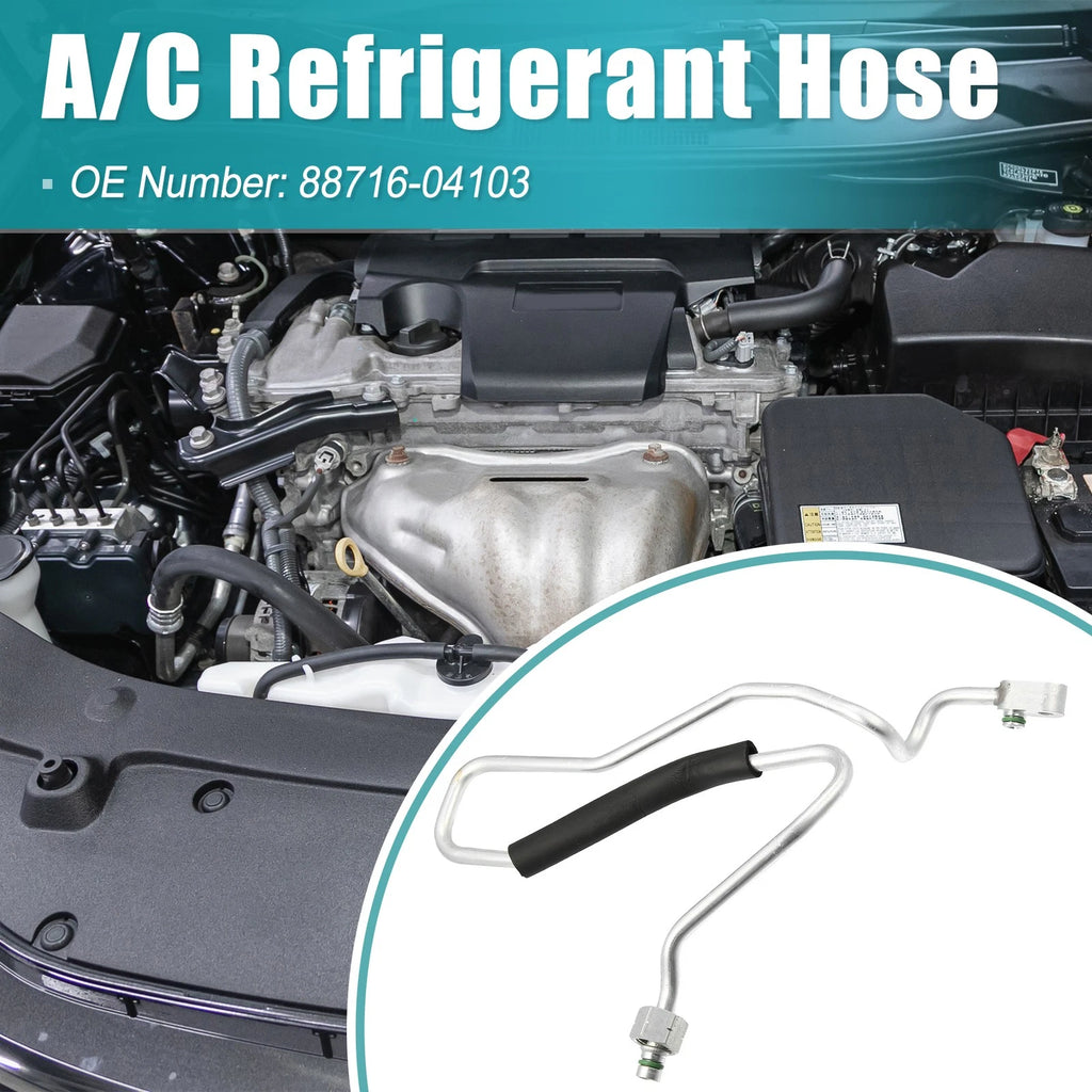 A/C Hose Pipe Cooler for Toyota (88716-04103) Rubber Black