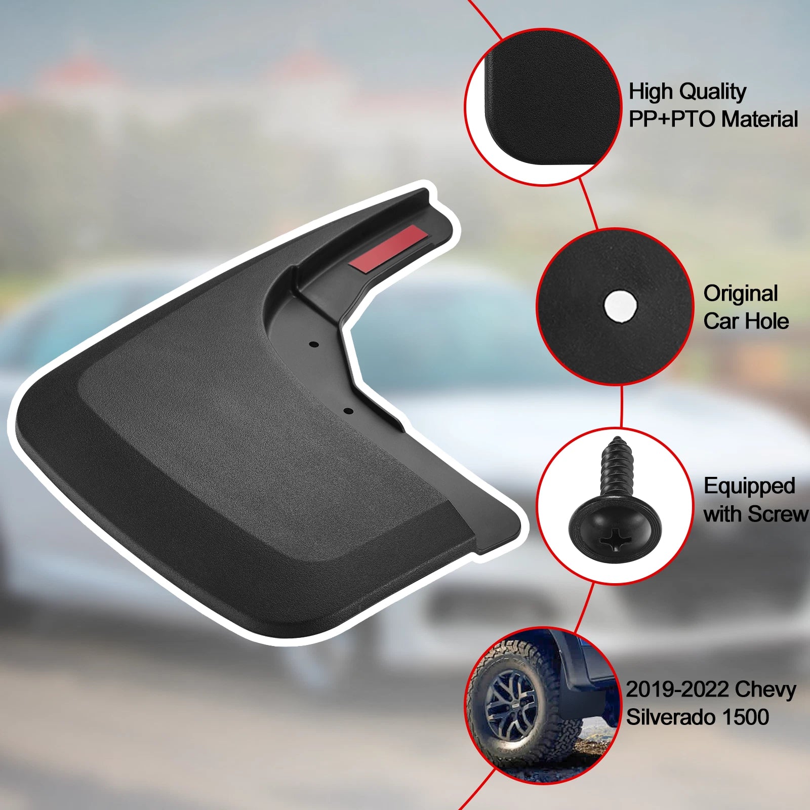 Mud Flap Delete Cover for Chevy Silverado 1500 (2019-2024)