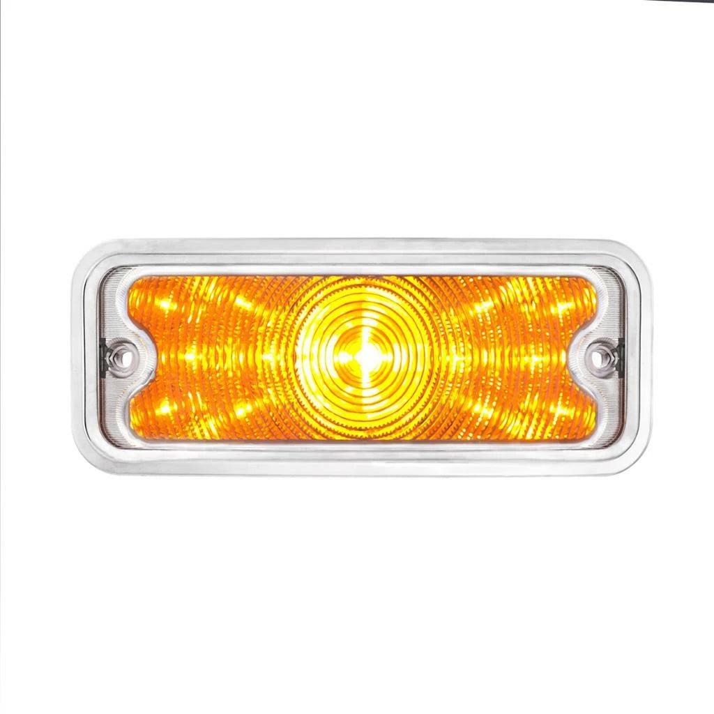 (2) Parking Light Pair Amber LED Clear Lens for Chevy GMC Truck (1973–1980)