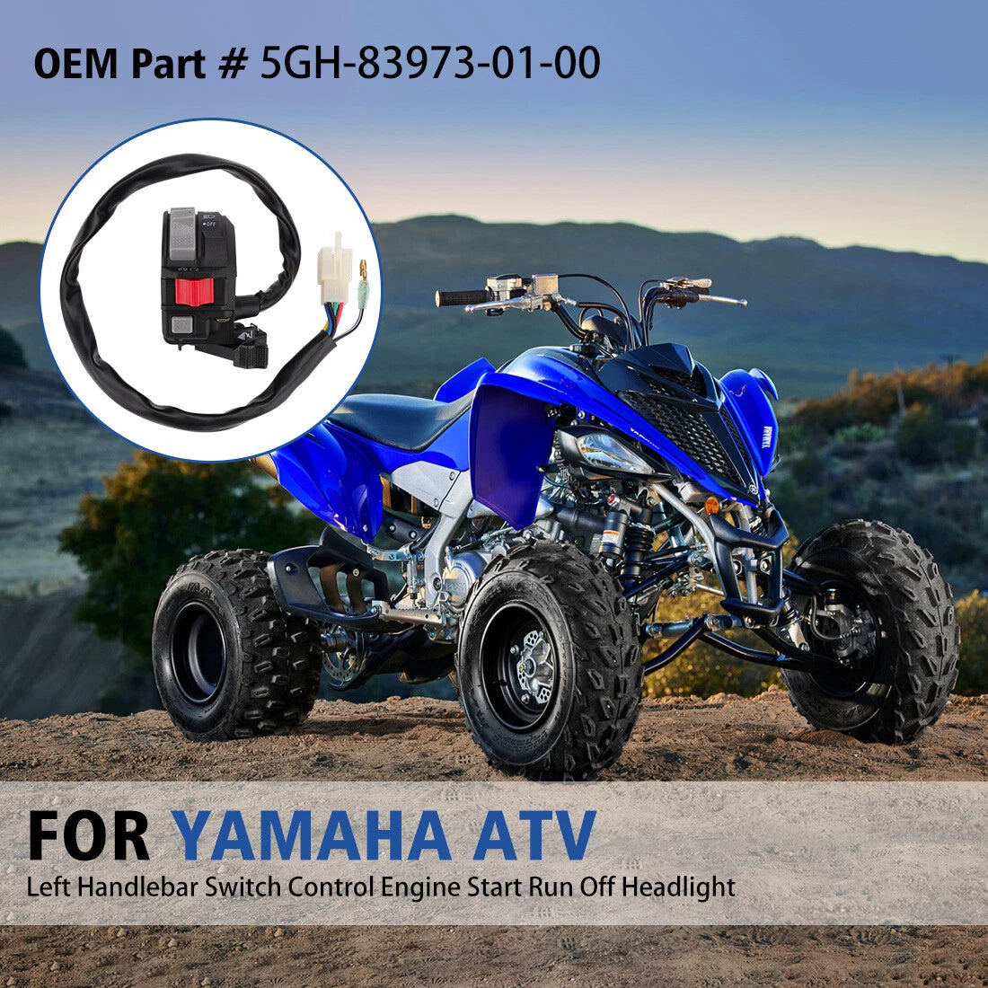 Left Handlebar Start Stop Switch for Yamaha Grizzly 400 (2000)