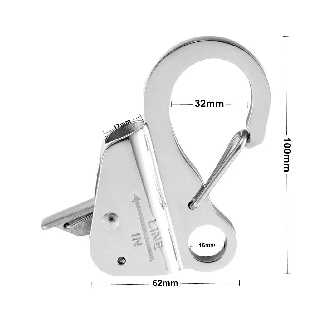 Stainless Steel Adjustable Line Clips for Boat Fender and Mooring Lines