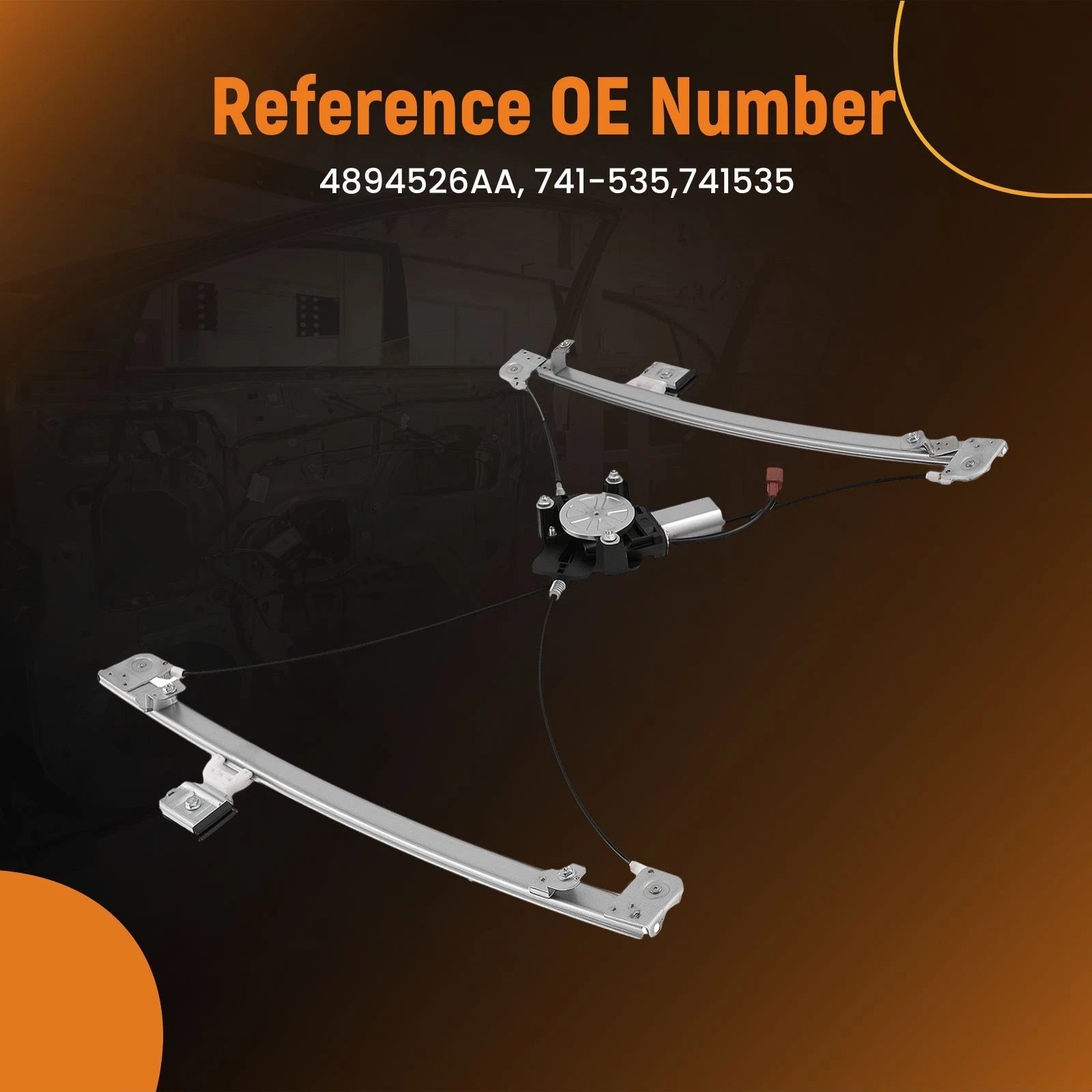 Front Right Power Window Regulator for Dodge Caravan (2004–2007) 4894526AA