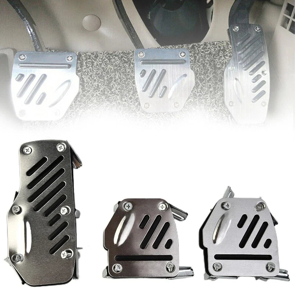 3pcs Auto Car Accelerator Foot Pedals Non-slip Brake Pad Clutch Covers