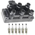 Set of 6 Ignition Coils + Iridium Spark Plugs for Ford Explorer Ranger Taurus