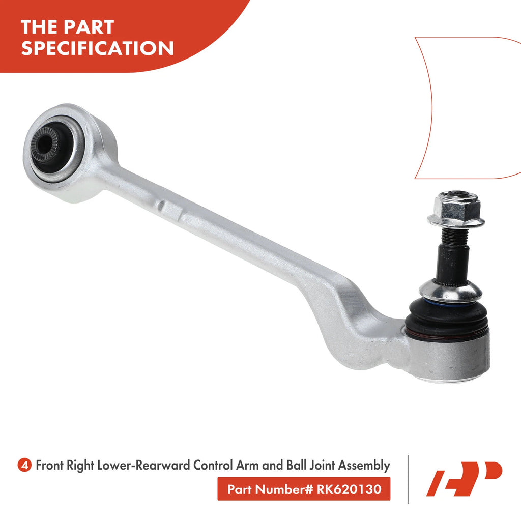 8x Wheel Bearing Control Arm Ball Joint Kit for BMW 128i 135i 323i 325i (2008–2013)