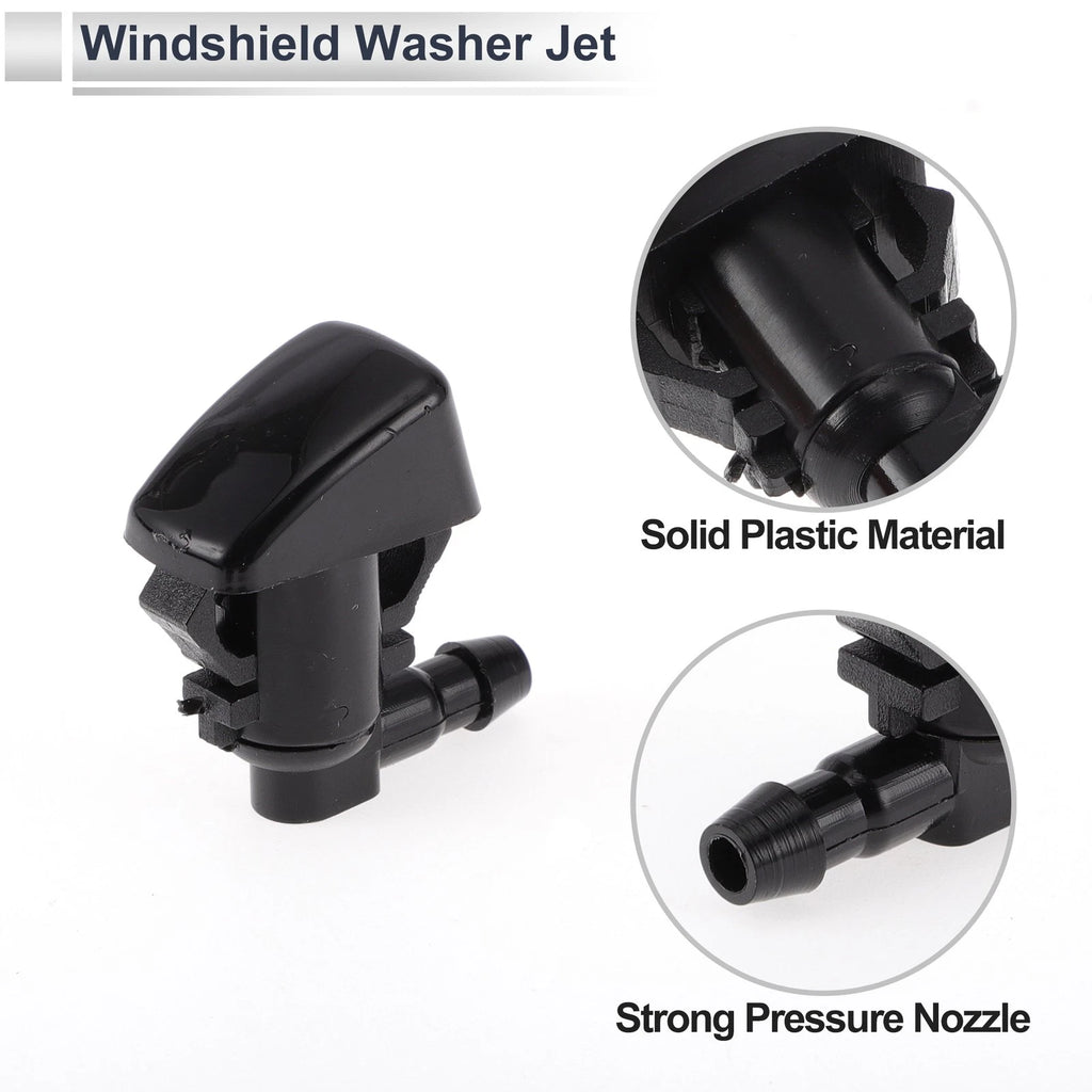 Windshield Washer Nozzle Set of 6 w/ Hose Connector for Ford 