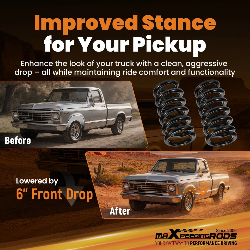 6" Lowering Spring Kit for Chevrolet C10 GMC C15 2WD (1973–1987)