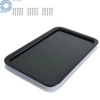 Entry Door Window for RV (12" x 21") - Black Exterior, White Interior, Clear Glass