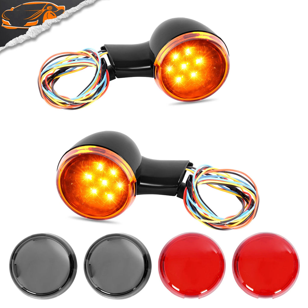 2X LED Rear Turn Signal Lights for Harley Road King (1994–2024)