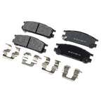 Set of 4 Semi-Metallic Brake Pads for Subaru Legacy (1996)