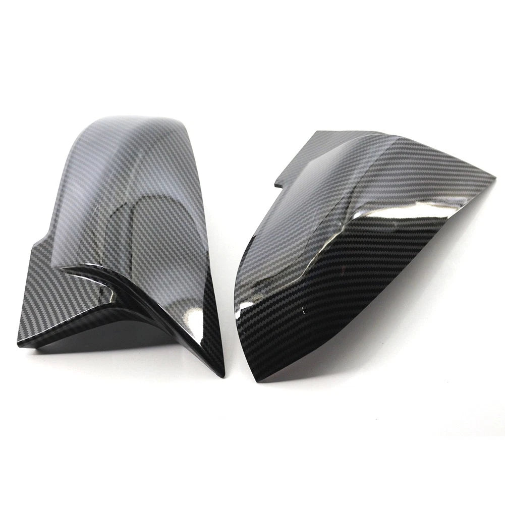 2X Rearview Mirror Cover Caps for BMW 1 2 3 4 Series X1 M2 i3 i3s (2012–2020) Carbon Fiber