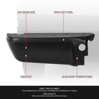 Rear Bumper Ends for Ford F-250 SD (2008–2016) w/o Sensor Holes, Black