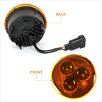 2X Amber Lens Front Bumper LED Turn Signal Lights for Jeep Wrangler JK (2007–2018)