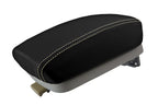 Leather Console Lid Armrest Cover for Hyundai Sonata (2006–2010) Beige Stitch