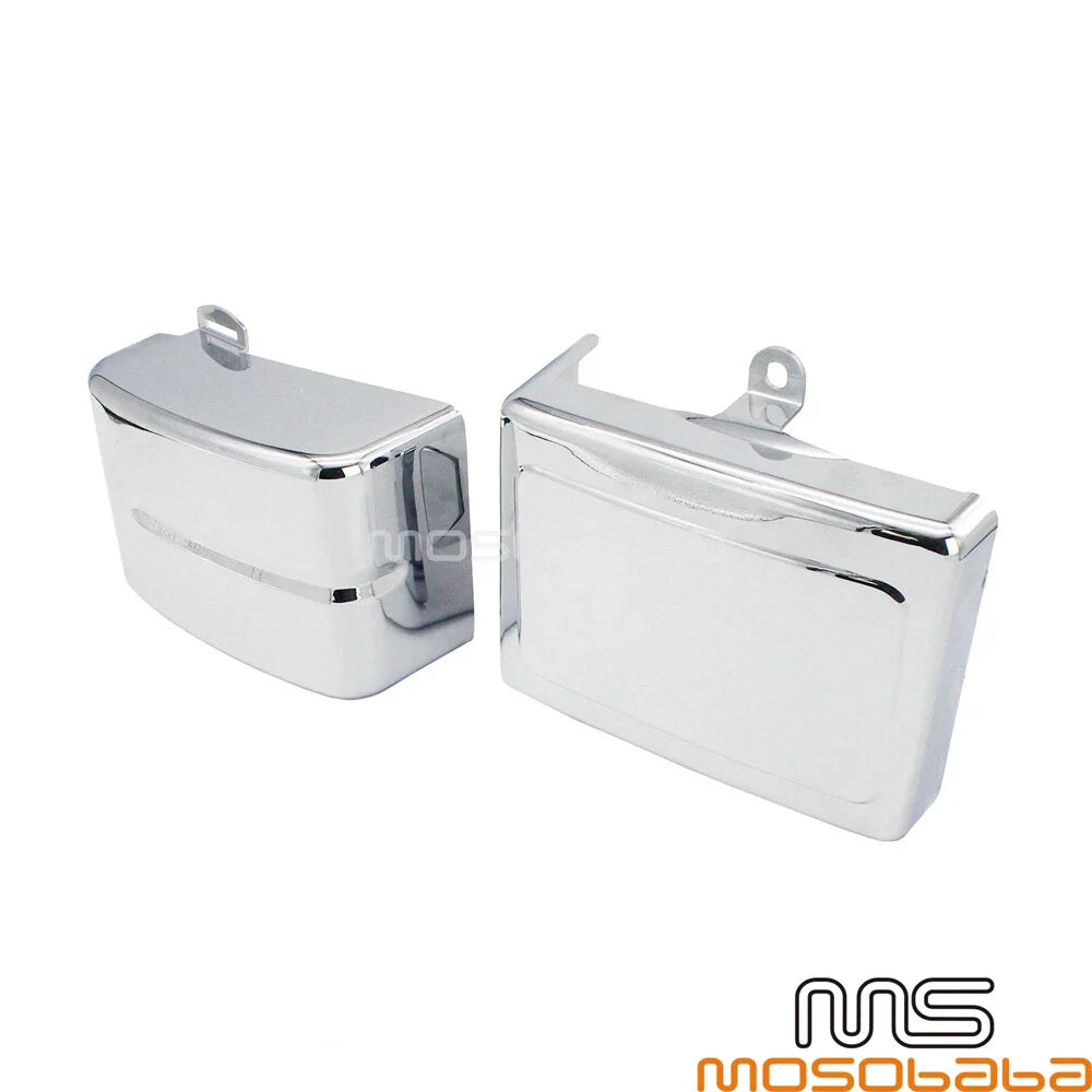 Chrome ABS Side Battery Cover Panels for Harley Wide Glide FXDWG FXDB Dyna (06-17)