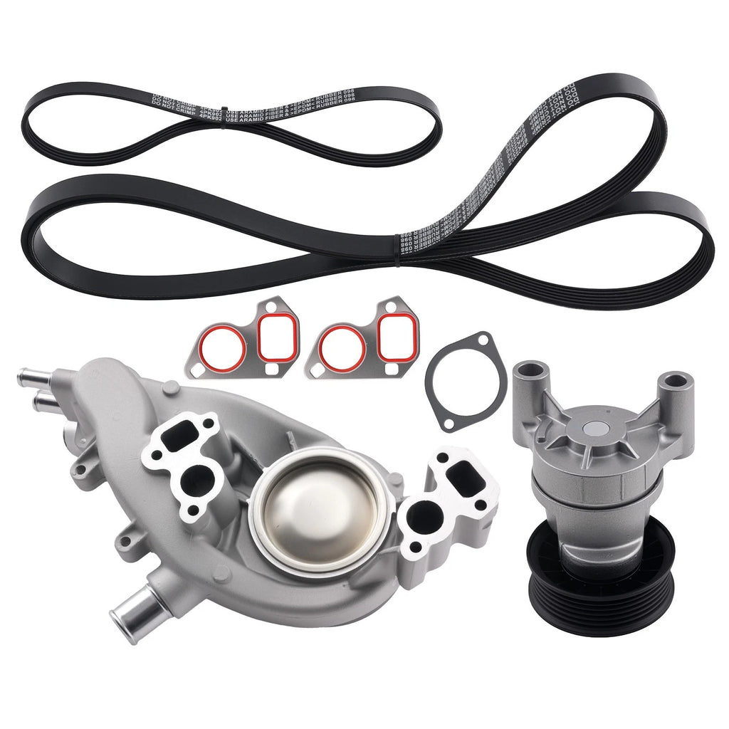 Water Pump Timing Belt Kit for GMC Savana 4500 V8 6.0L (2013–2016) 12600767 19253263