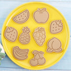 Set of 8 Fruit Shaped Cookie Cutters for DIY Baking Tool