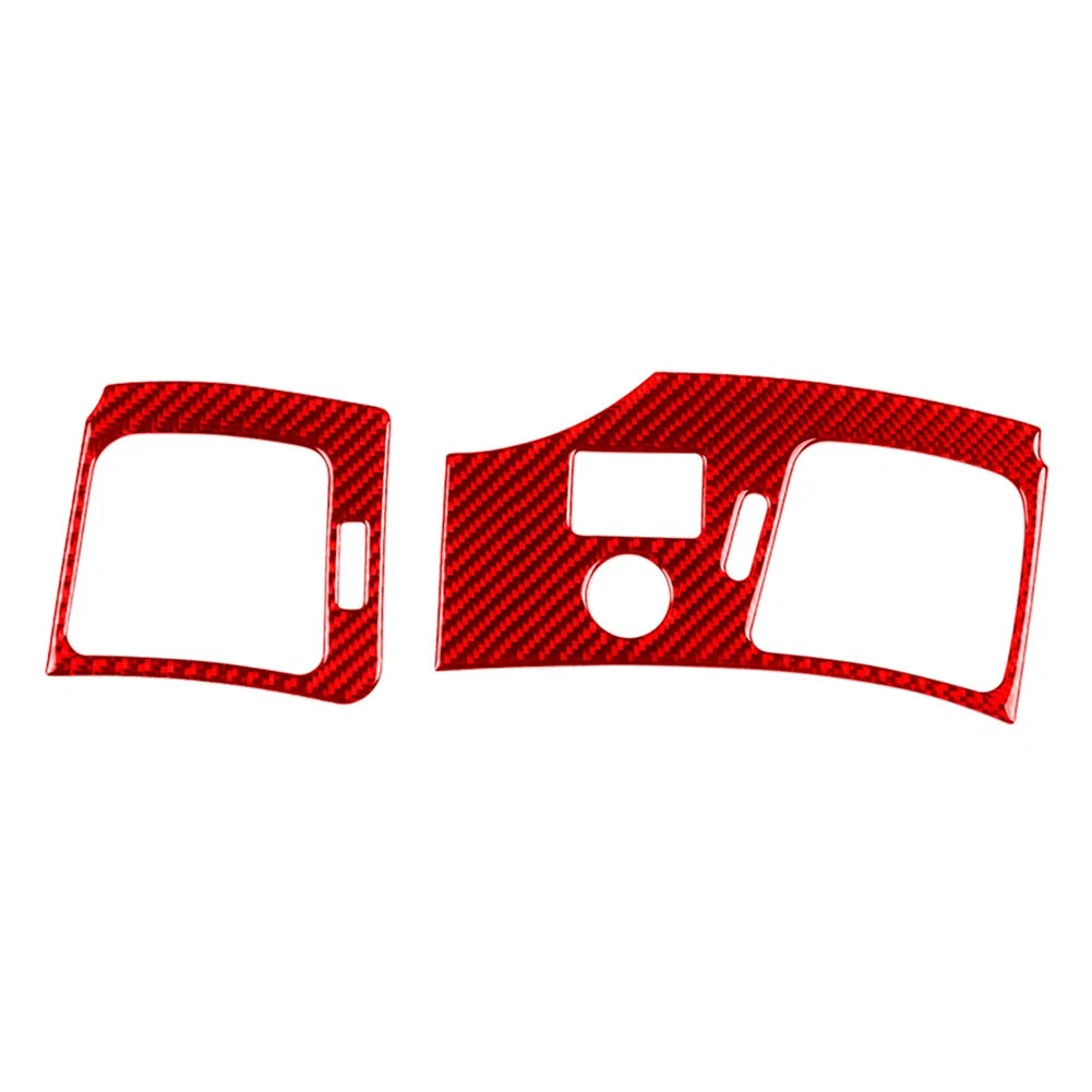 Interior Side Air Vent Cover Trim for Cadillac CTS (2008–2013) RHD Carbon Fiber Red
