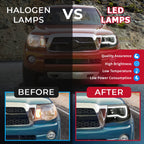 LED Tube Black Projector Headlights for Toyota Tacoma (2005-2011)