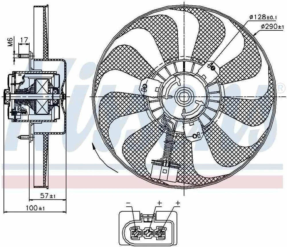 Nissens 85684 Engine Cooling Fan Motor for Audi VW TT Quattro Beetle Golf Jetta (2000–2019)