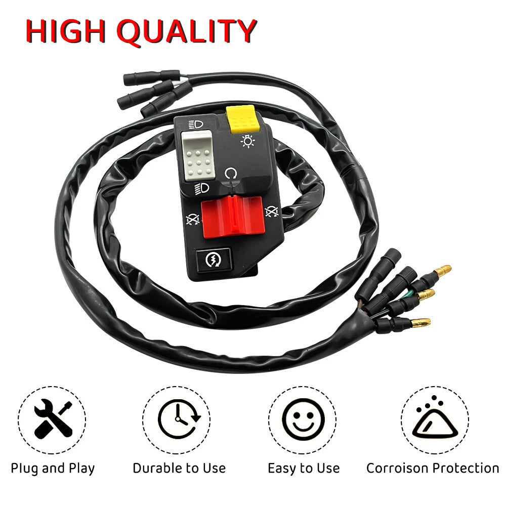 Left Handlebar Start Kill Stop Switch for Honda ATC125 TRX125 (1986–1987)