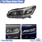 Left Driver Side Halogen Headlight for Honda Accord Sedan (2013-2015)