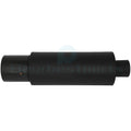 2.5" Inlet 4" Oval Tip Black Coated Stainless Exhaust Muffler