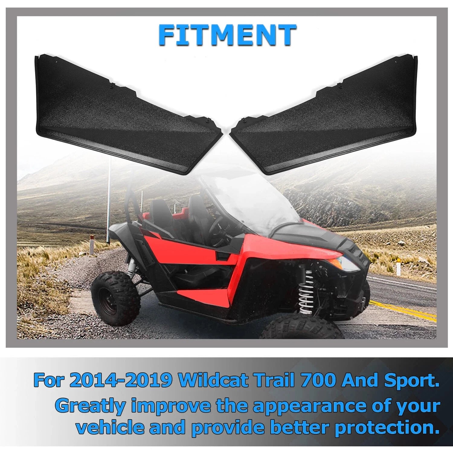 ABS Door Panels Extension for Arctic Cat Wildcat Trail 700 & Sport (2014–2020)