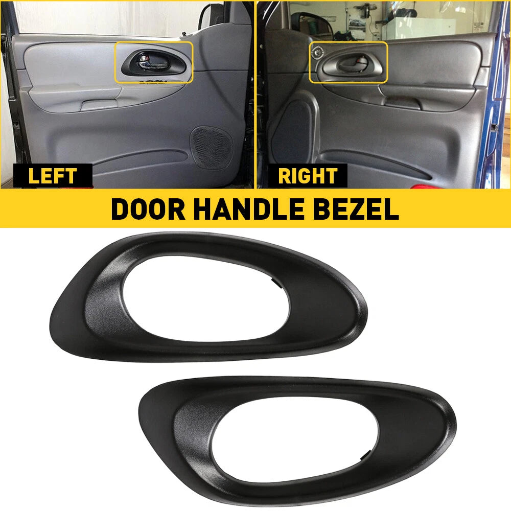 Set of 2 Front Inside Door Handle Trim Bezels for Chevy Trailblazer (2002–2009)