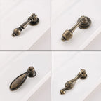 Set of 10 Antique Pull Knob Handles for Cabinet Door Hardware