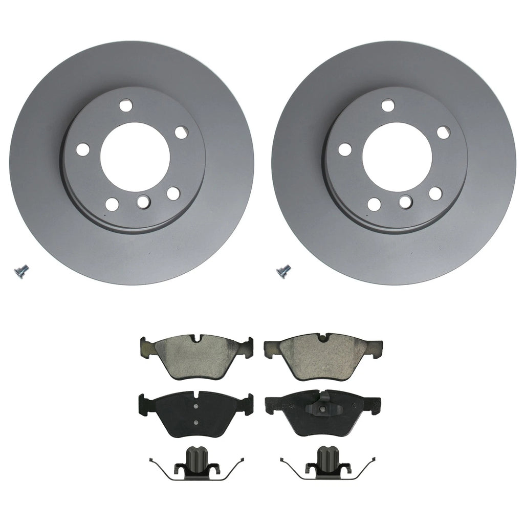 Hella Front Rotors & Wagner QuickStop Ceramic Brake Pads Kit for BMW E82 E88 (2008–2013)