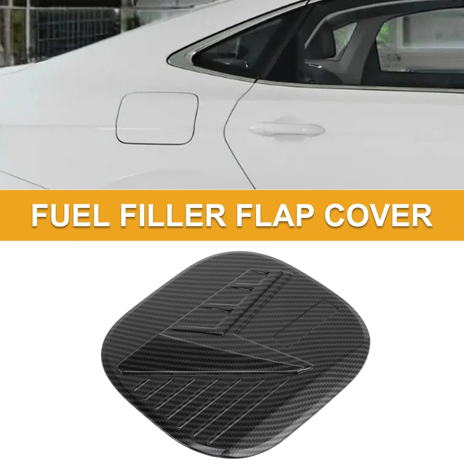 Fuel Tank Door Cap for Hyundai Tucson (2021–2025) Carbon Fiber Black