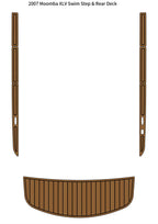 Swim Step Platform Rear Deck Mat for Moomba XLV (2007) - EVA Teak Decking