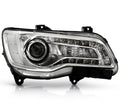 Chrome Halogen Headlight with LED DRL Projector for Chrysler 300 (2015–2023)