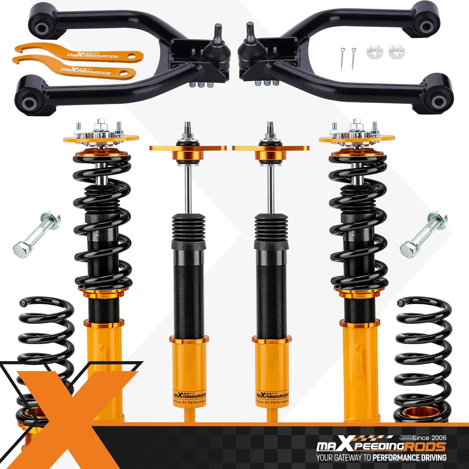 Lowering Coilover & Front Upper Camber Arm for Dodge Charger SRT-8 (2006–2010)